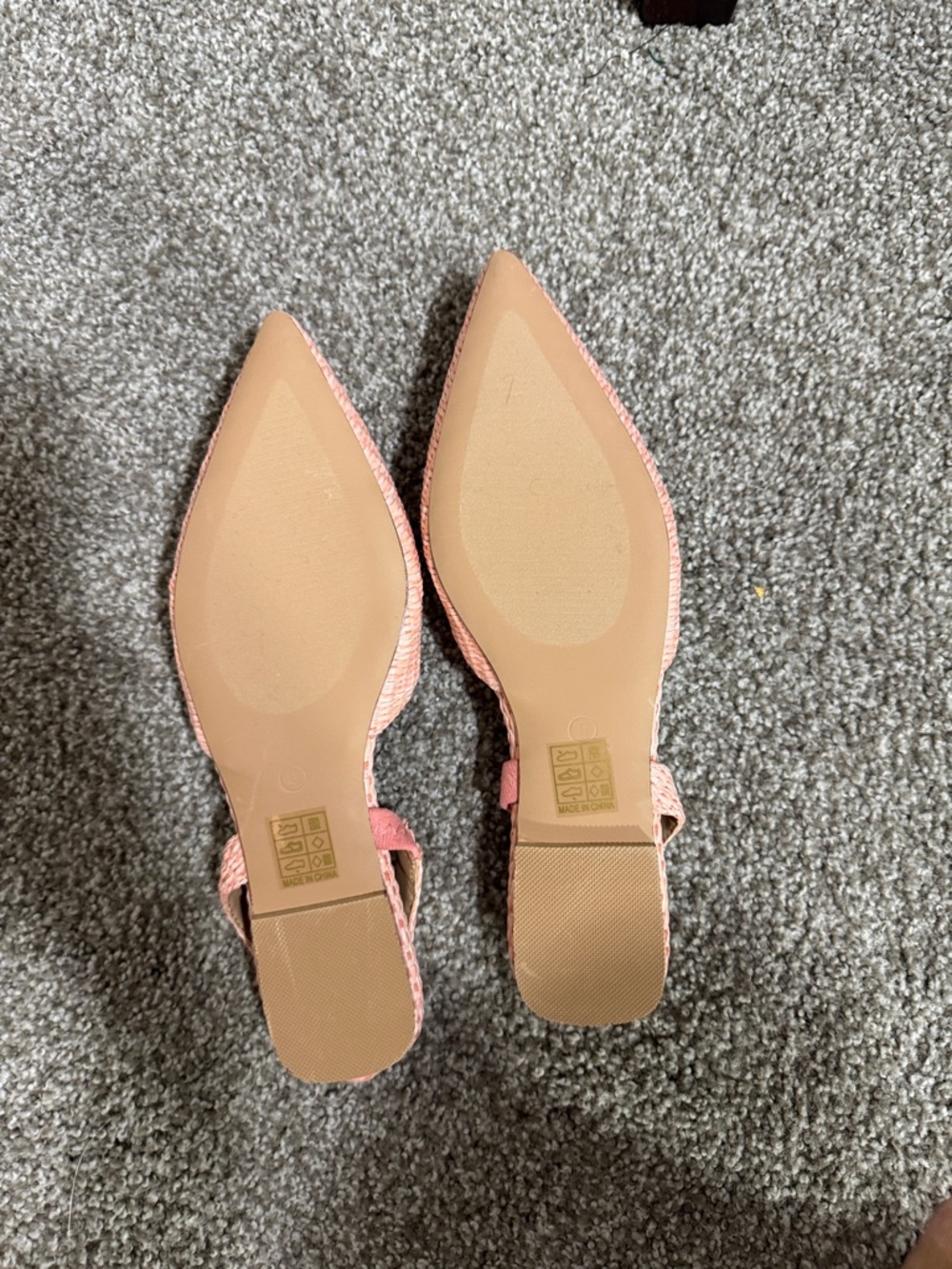 Journee Collection Pink Embellished Pointed Slingback Flats - Picture 4 of 6